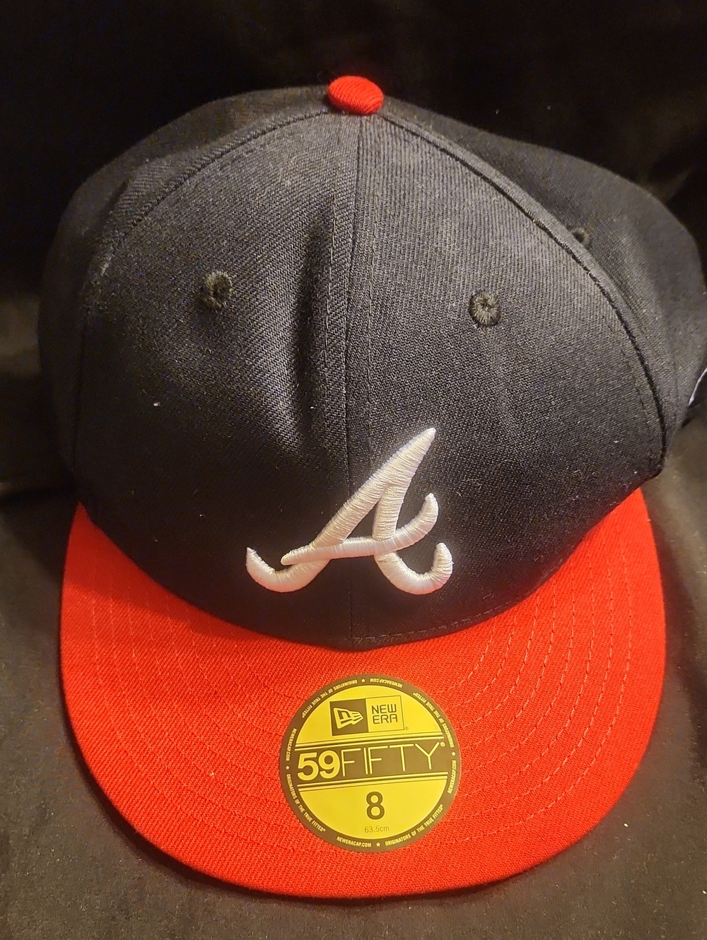 New Era Black & Red Atlanta 'A' Fitted Cap